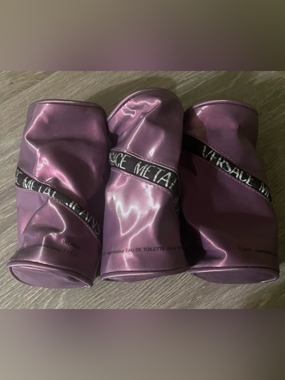 Versace Satin Cosmetic Pouches. EUC